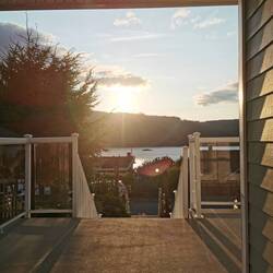 Was für ein Blick von der Veranda des B&B.