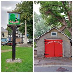Melbourn; Village sign / Local fire brigade?