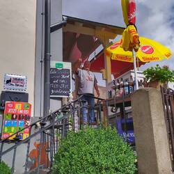 Günther an seinem Wanderkiosk