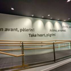 Encouraging words at the Ultreia center