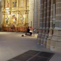 String quartet rehearsing