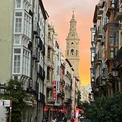Leaving Logrono - sunrise.