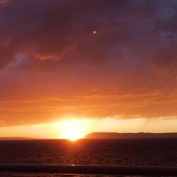 Ein phänomenaler Sonnenuntergang zum Abendessen