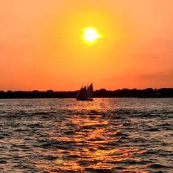 Sonnenuntergang  aus dem Wagener Park