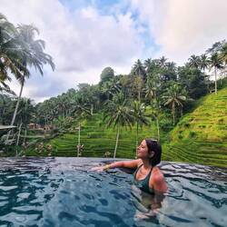 Tolle Aussicht auf die Reisfelder