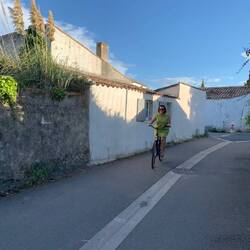 Biking to dinner on Il de Re