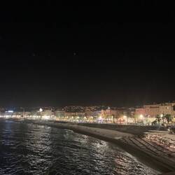 Nice at night - 7k of beach from the port to the airport