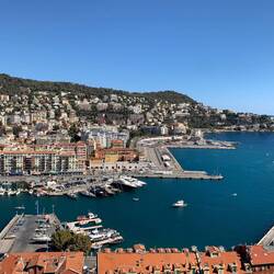 View east looking down on the port