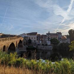 Looking back at Puente la Reina