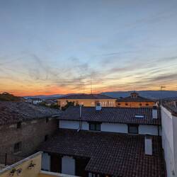 Sunset from my room in Obanos last night