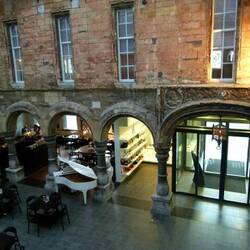 Renaissance arcade with portrait medallions