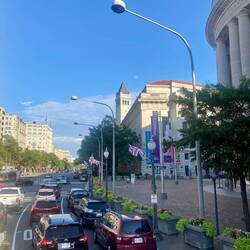 UK flags were the whole way down Pennyslvania Av - presuming for the Queens funeral