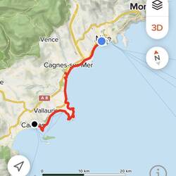 86 K from Nice to Canne & back