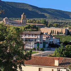 Irache monastery and wine fountain coming up