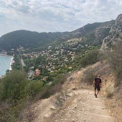 Éze Bord de Mer seen from the trail