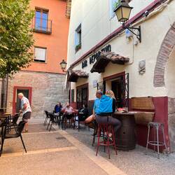 Where is spent late afternoon / early evening just chatting, drinking local wine and eating tapas