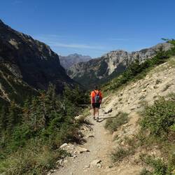 Going down through the valley