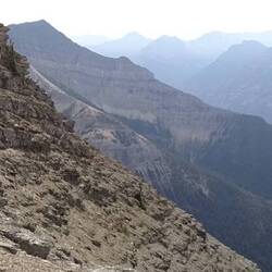 Doug on the ridge line before heading down