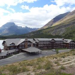 The massive Many Glacier Hotel which is only open 12 weeks every year