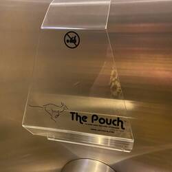 A great idea for putting bags down in a toilet cubicle. The no baby picture made me laugh