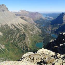 Looking down the valley we walked up from the Lookout
