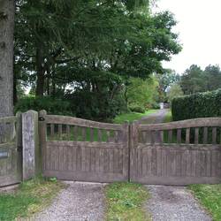 The front gate to Shrubhill estate.