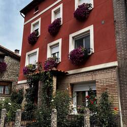 I loved the flowers on this home in Belorado.