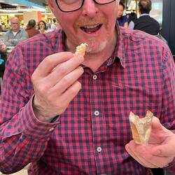 He really enjoyed his prawns