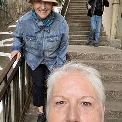 Descending the stairs tonthe Old town of Lyon