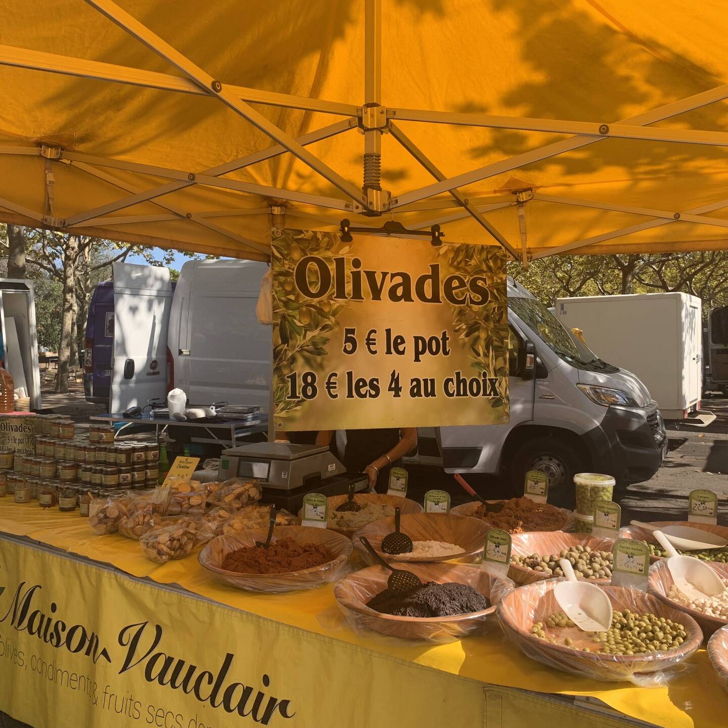 Sunday market across the street