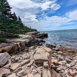 Acadia National Park on Schoodic Peninsula - driving along the Loop Road