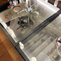 Stairs down to the speakeasy