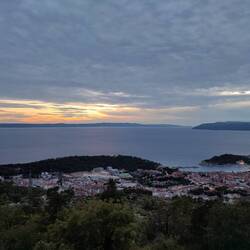 Blick auf Makarska, 19 Uhr