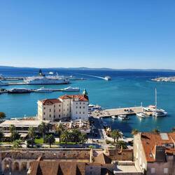 A easterly view of Saint Domnius Bell Tower