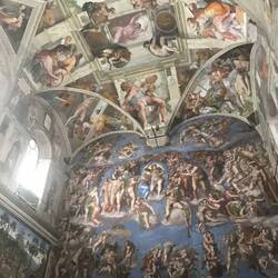 The last judgement, by Michelangelo in the Sistene chapel