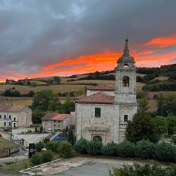 Sunrise over Villafranca Mintes de Oca