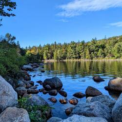Acadia NP - Jordan Pond. Walking to the trailhead