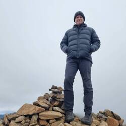 Top of Legges Tor Sumit 1579m above sea level. Taken just before we were surrounded by cloud!