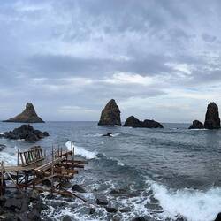 Blick auf die "versteinerten" Zyklopen