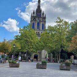 Cathedral at entry to Bilbao