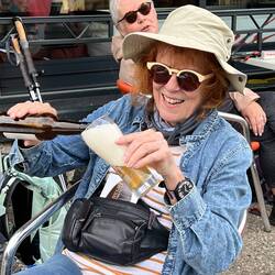 Mary tried the local beer - feedback was positive