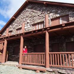 Front of main Granite Park Lodge