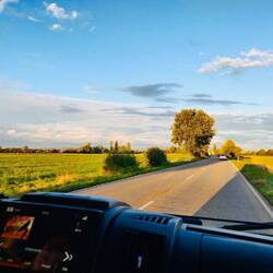 Auf dem Weg zum Stellplatz für die Nacht