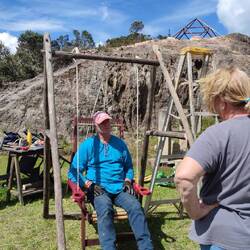 Die Schaukel am Testen