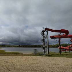 Rutsche im Trockenen