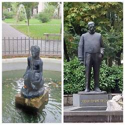 Interesting statue in Park / Statue of Johan Ducic, a local hero