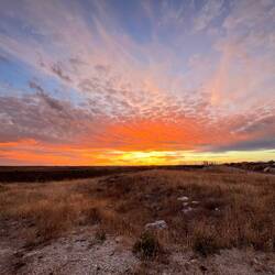 Seriously stunning sunset to end our day.