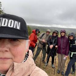 We were all a bit damp and muddy after our trek through heavy rain