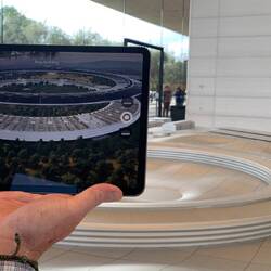 Vue en réalité augmentée du park éclatée