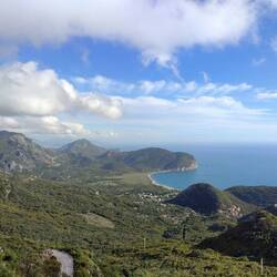Blick auf die Küste südlich von Budva